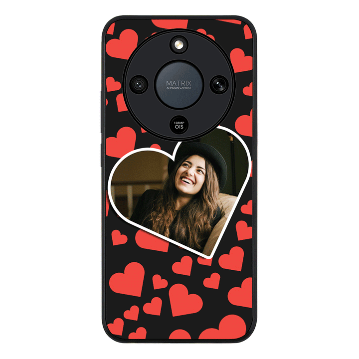 Custom Photo Heart shaped, Phone Case - Honor