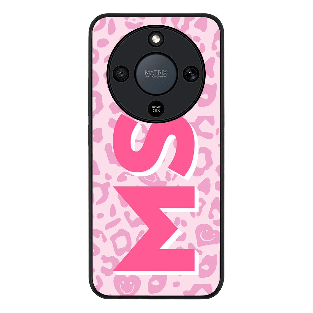 Custom Monogram Initial 3D Shadow Text Seamless Pattern, Phone Case - Honor