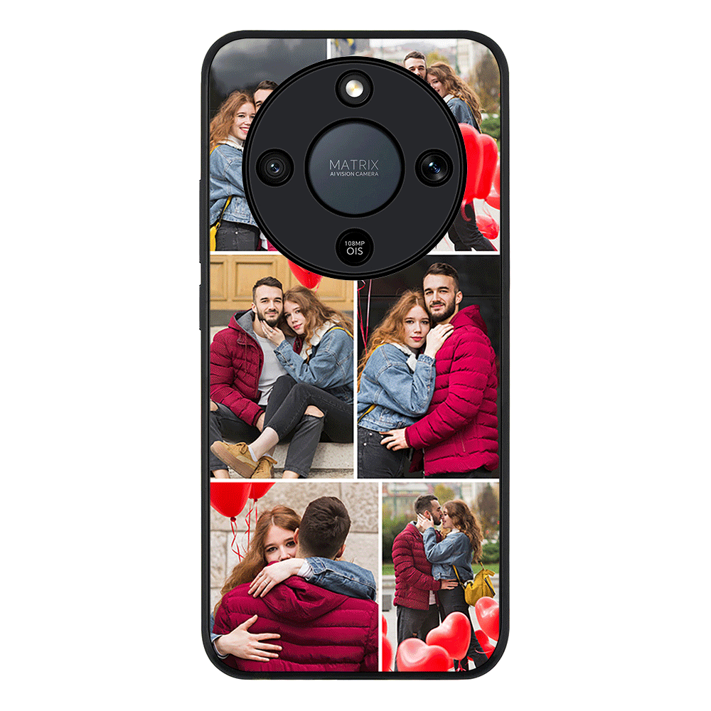 Personalised Valentine Photo Collage Grid, Phone Case - Honor