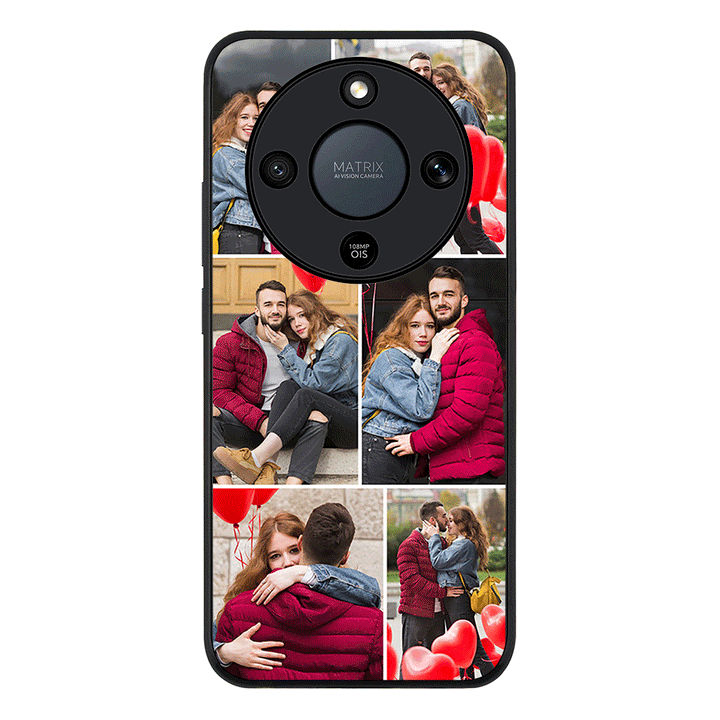 Personalised Valentine Photo Collage Grid, Phone Case - Honor