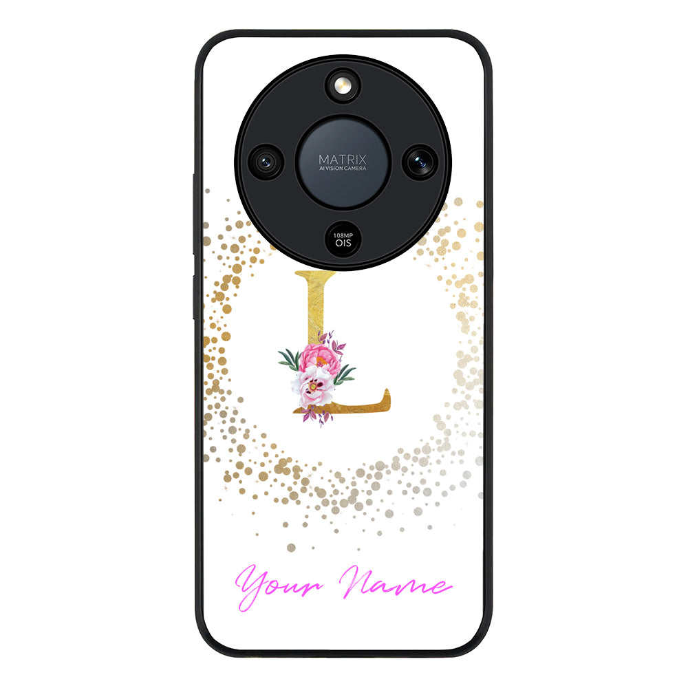 Floral Initial Phone Case - Honor