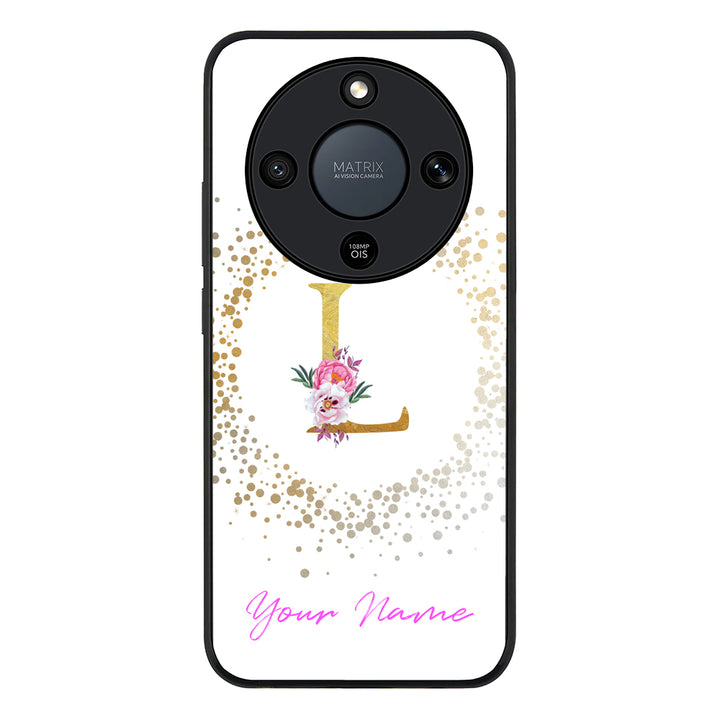 Floral Initial Phone Case - Honor
