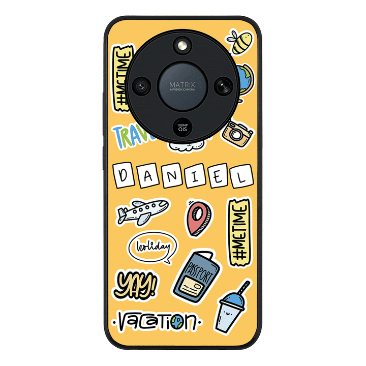 Personalized Name Travel Time Sticker, Phone Case - Honor