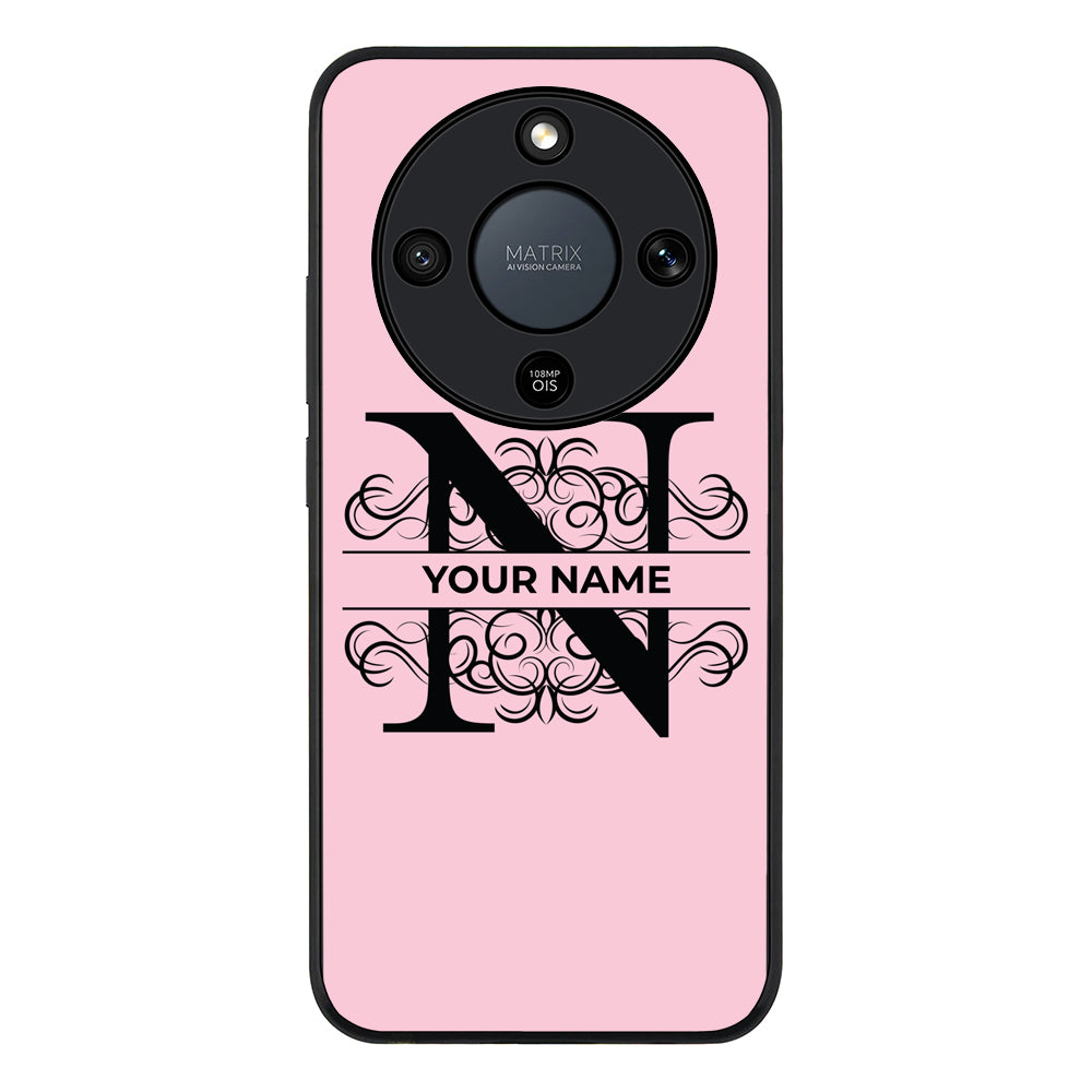Split Floral Initial Phone Case - Honor