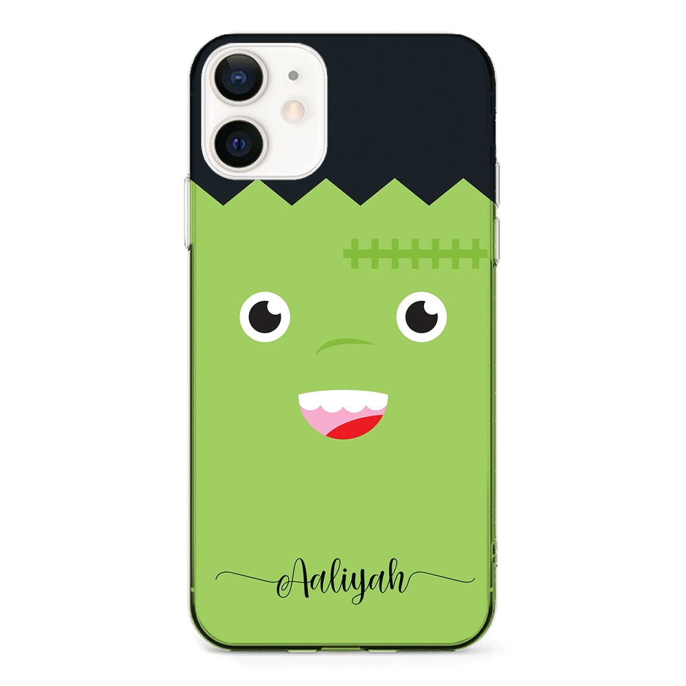 Apple iPhone 12 Mini / Clear Classic Personalized Text Cute Monsters, Phone Case - Stylizedd.com