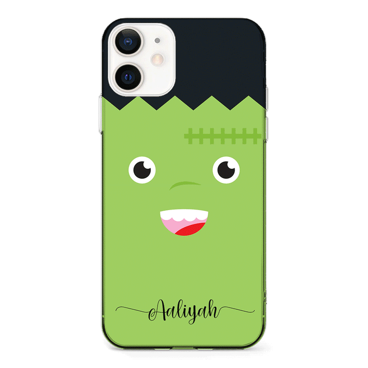Apple iPhone 12 Mini / Clear Classic Personalized Text Cute Monsters, Phone Case - Stylizedd.com