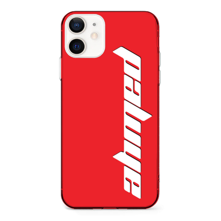 Apple iPhone 12 Mini / Clear Classic Custom Text, Vertical Name Phone Case - Stylizedd.com