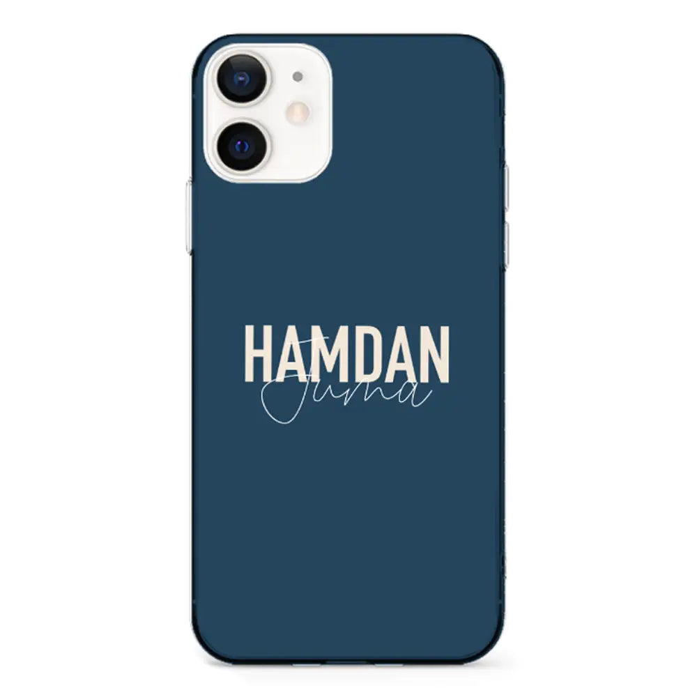 Apple iPhone 12 Mini / Clear Classic Personalized Name Horizontal, Phone Case - Stylizedd.com