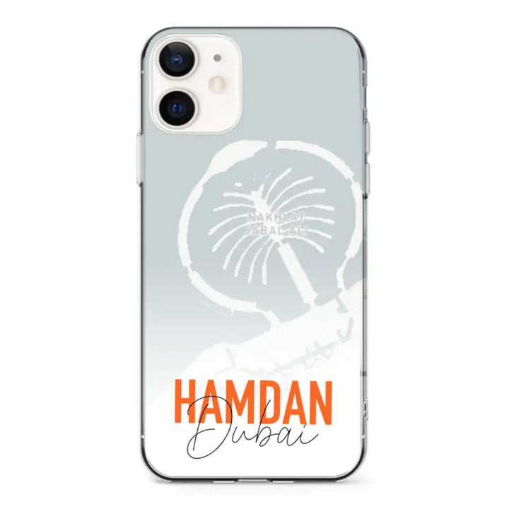 Apple iPhone 12 Mini / Clear Classic Personalized Location Map & Name, Phone Case - Stylizedd.com