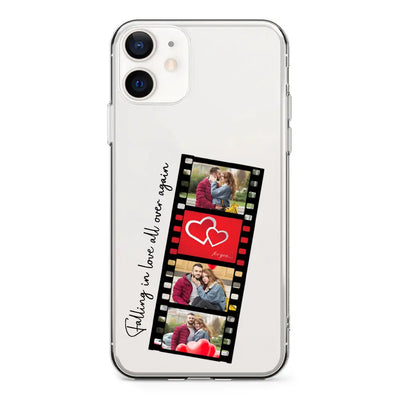 Apple iPhone 12 Mini / Clear Classic Phone Case Custom Valentine Photo Film Strips, Phone Case - Stylizedd