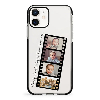 Apple iPhone 12 Mini / Impact Pro Black Phone Case Custom Film Strips Personalised Movie Strip, Phone Case - Stylizedd.com
