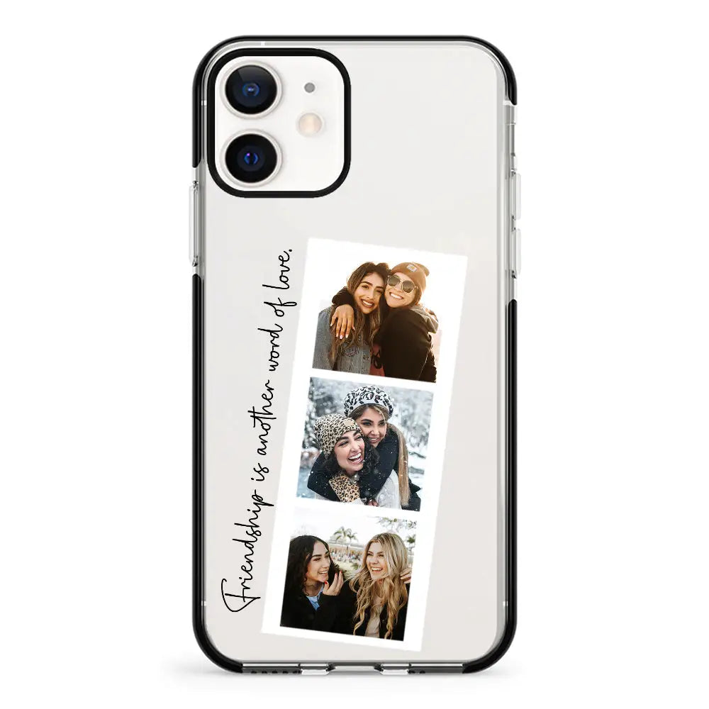Apple iPhone 12 Mini / Impact Pro Black Phone Case Custom Photo Strip Polaroid Style, Phone Case - Stylizedd.com