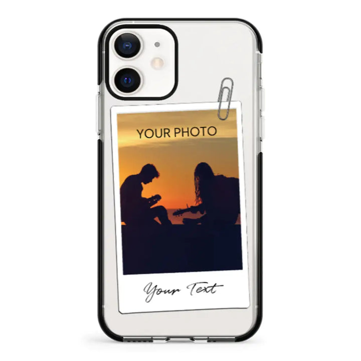 Apple iPhone 12 Mini / Impact Pro Black Polaroid Photo Phone Case - Stylizedd.com