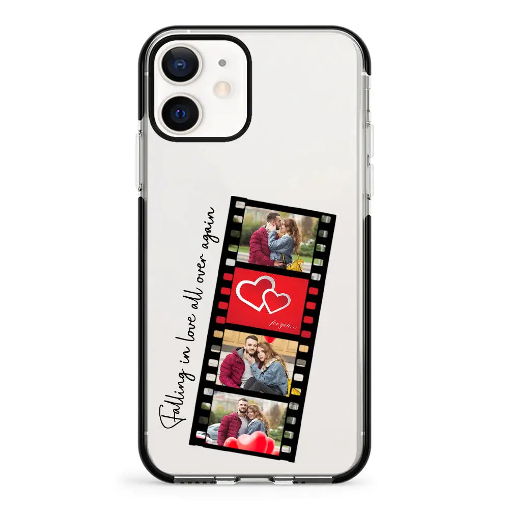 Apple iPhone 12 Mini / Impact Pro Black Phone Case Custom Valentine Photo Film Strips, Phone Case - Stylizedd