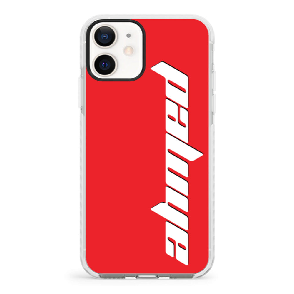 Apple iPhone 12 Mini / Impact Pro White Custom Text, Vertical Name Phone Case - Stylizedd.com