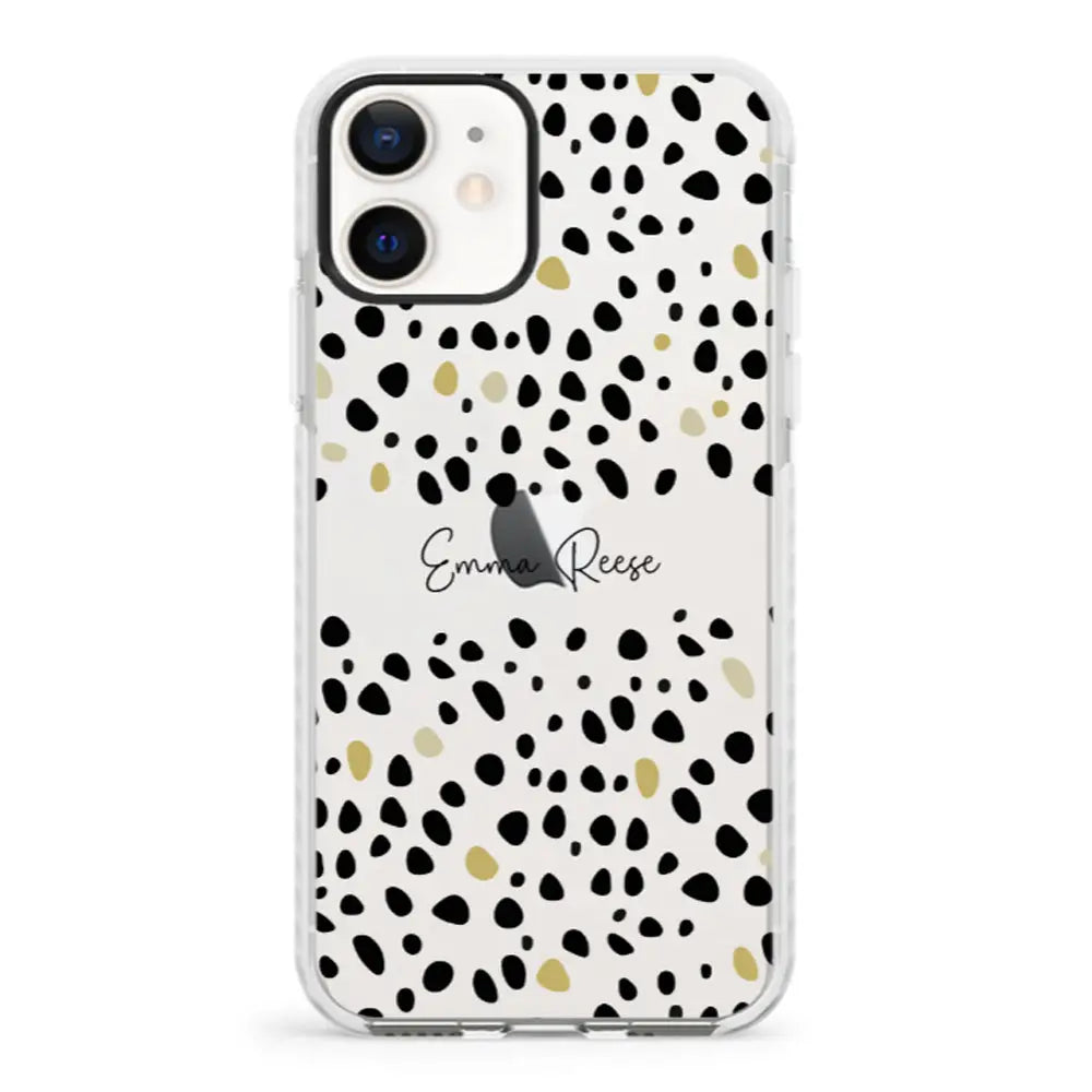 Apple iPhone 12 Mini / Impact Pro White Pebble Multi Color Custom Text, My Name Phone Case - Stylizedd.com