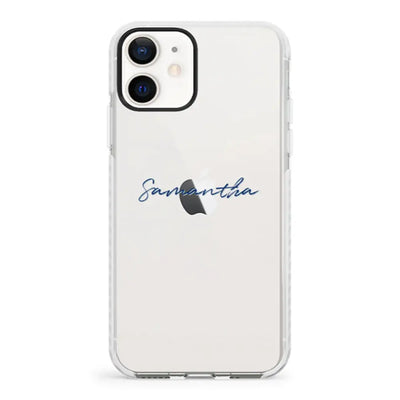 Apple iPhone 12 Mini / Impact Pro White Phone Case Custom Text, My Name Phone Case - Stylizedd.com