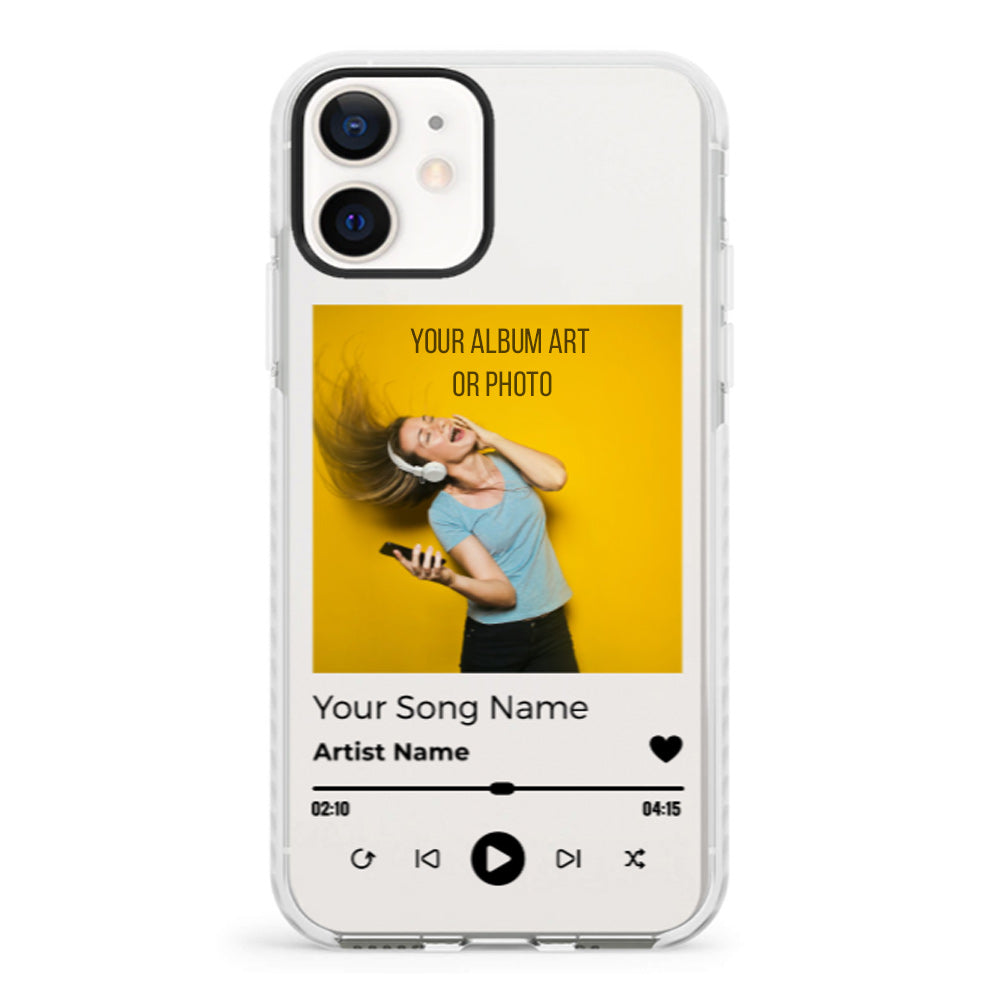 Apple iPhone 12 Mini / Impact Pro White Custom Album Art Phone Case - Stylizedd.com