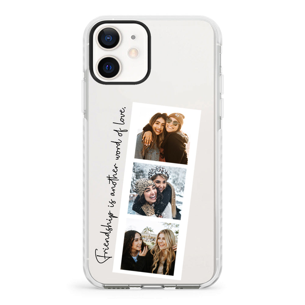 Apple iPhone 12 Mini / Impact Pro White Custom Photo Strip Polaroid Style, Phone Case - Stylizedd.com