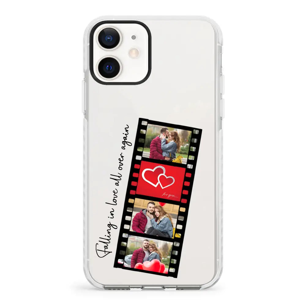 Apple iPhone 12 Mini / Impact Pro White Phone Case Custom Valentine Photo Film Strips, Phone Case - Stylizedd