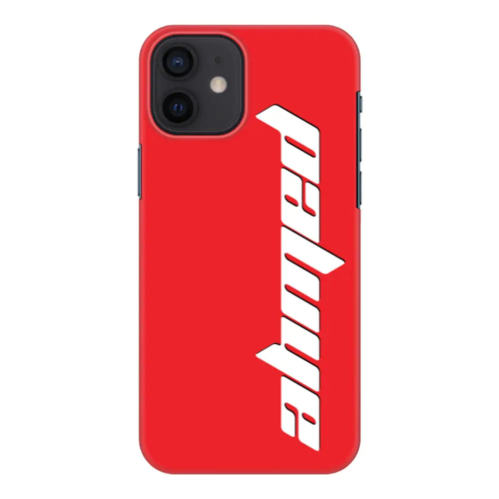 Apple iPhone 12 Mini / Snap Classic Custom Text, Vertical Name Phone Case - Stylizedd.com