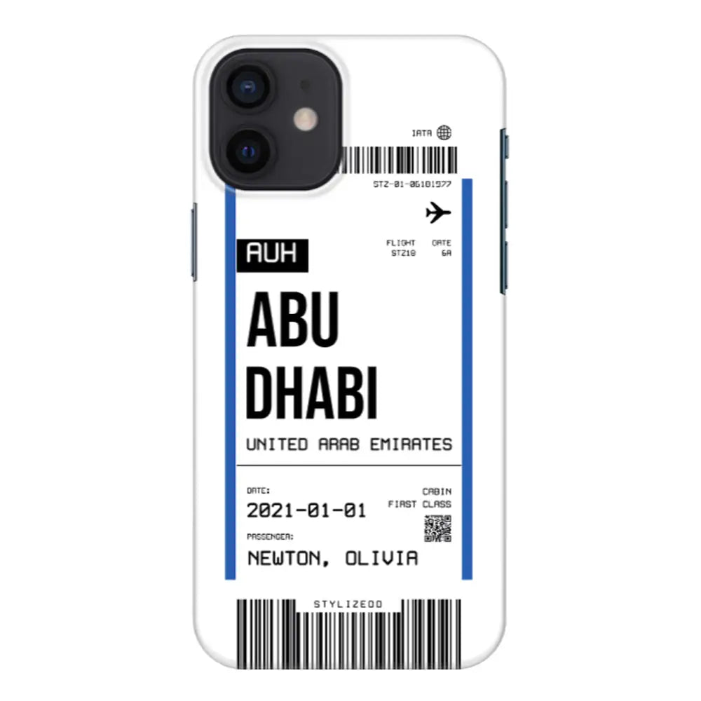 Apple iPhone 12 Mini / Snap Classic Custom Flight Boarding Pass Ticket Phone Case - Stylizedd.com