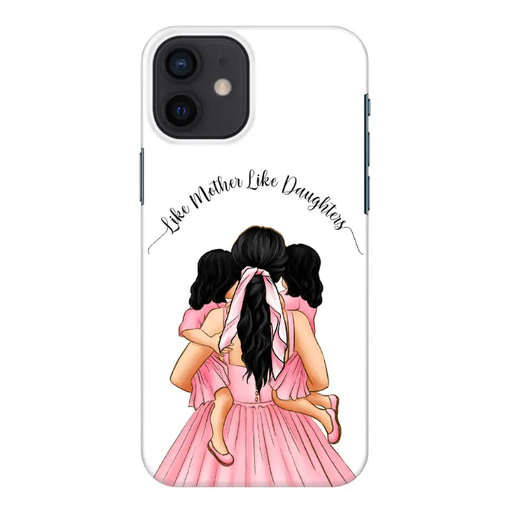 Apple iPhone 12 Mini / Snap Classic Mother 2 daughters Custom Clipart, Text Phone Case - Stylizedd.com