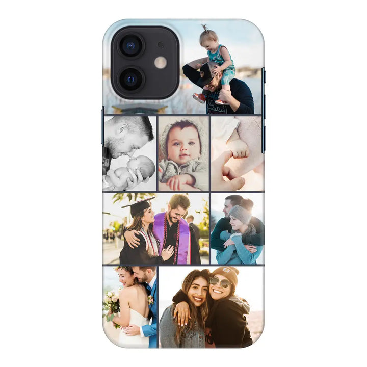 Apple iPhone 12 Mini / Snap Classic Personalised Photo Collage Grid Phone Case - Stylizedd.com