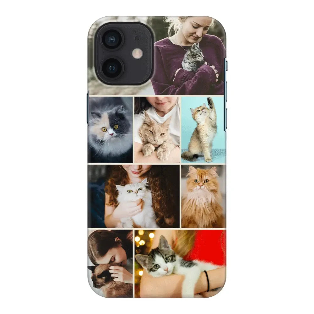 Apple iPhone 12 Mini / Snap Classic Phone Case Personalised Photo Collage Grid Pet Cat, Phone Case - Stylizedd
