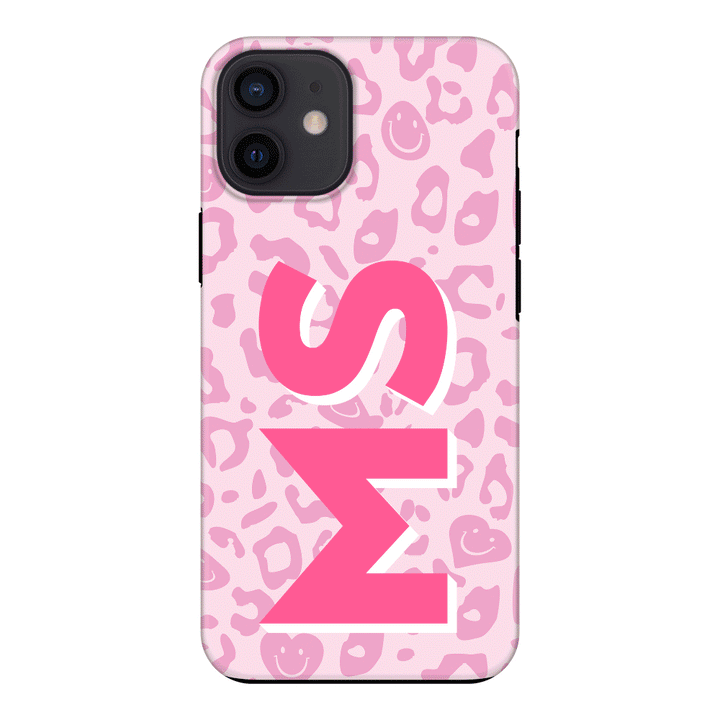 Apple iPhone 12 Mini / Tough Pro Custom Monogram Initial 3D Shadow Text Seamless Pattern, Phone Case - Stylizedd.com