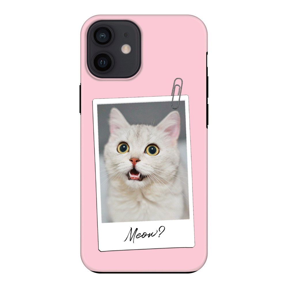 Apple iPhone 12 Mini / Tough Pro Polaroid Photo Pet Cat, Phone Case - Stylizedd.com