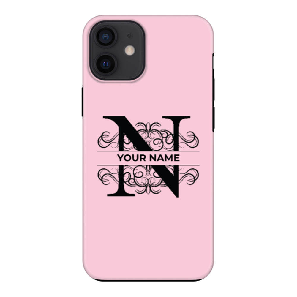 Apple iPhone 12 Mini / Tough Pro Split Floral Initial Phone Case - Stylizedd.com