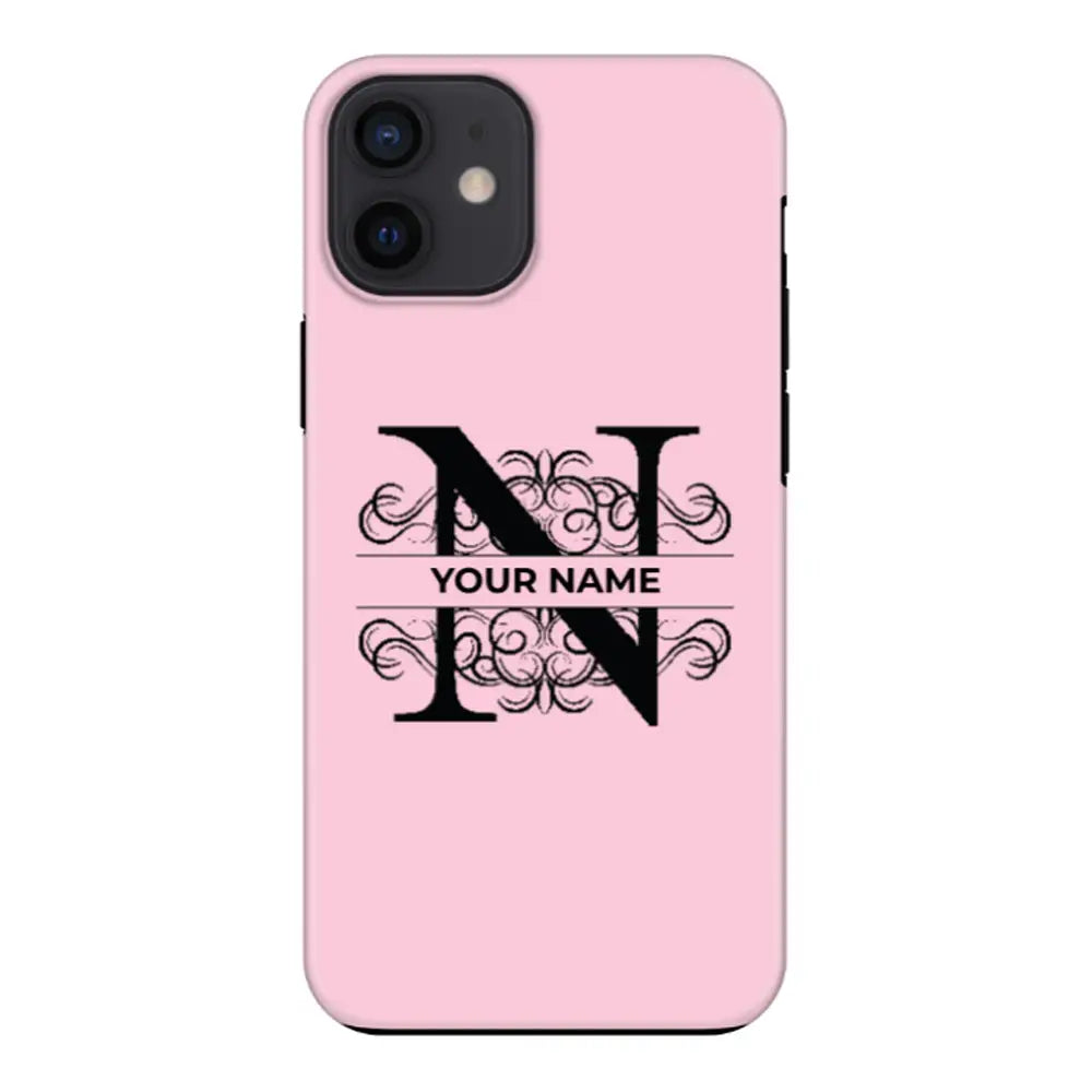 Apple iPhone 12 Mini / Tough Pro Split Floral Initial Phone Case - Stylizedd.com