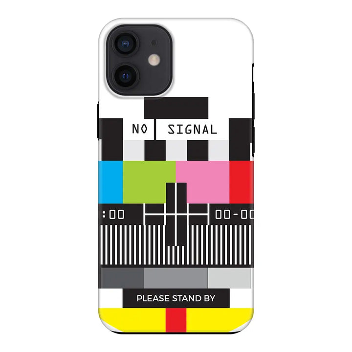 Apple iPhone 12 Mini / Tough Pro Personalized Text Retro No Signal TV Channel, Phone Case - Stylizedd.com