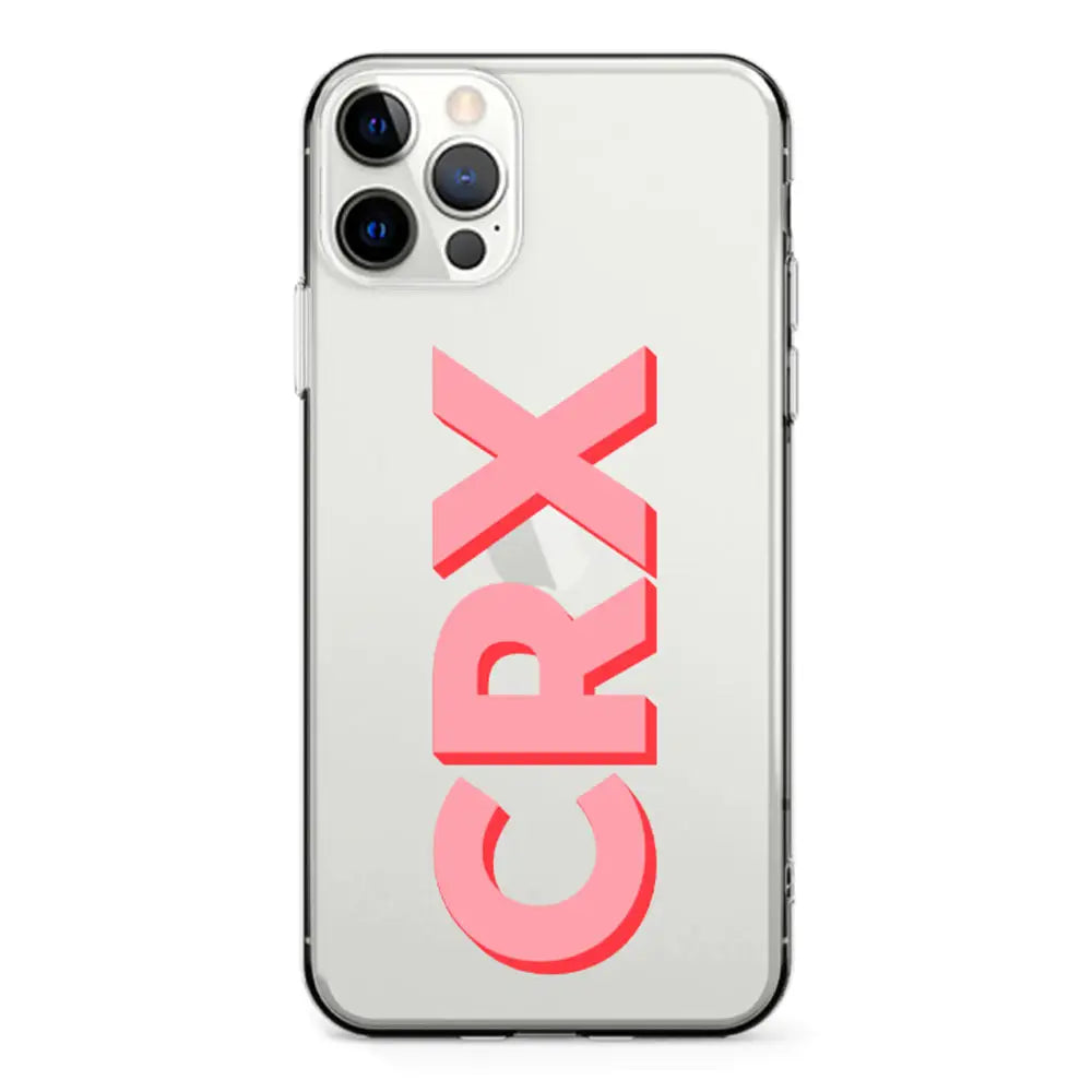 Apple iPhone 12 | 12 Pro / Clear Classic Personalized Monogram Initial 3D Shadow Text Phone Case - Stylizedd.com