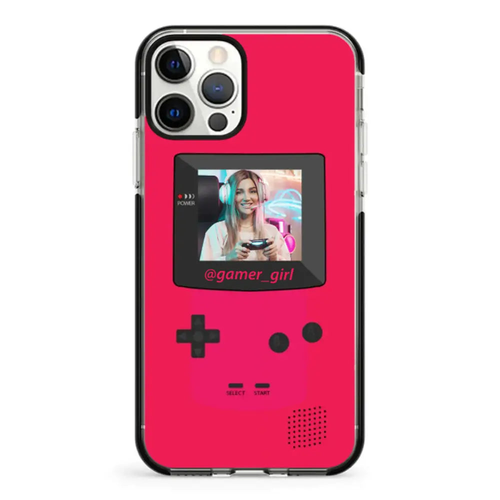 Apple iPhone 12 | 12 Pro / Impact Pro Black Customized Retro Game Console, Phone case - Stylizedd.com