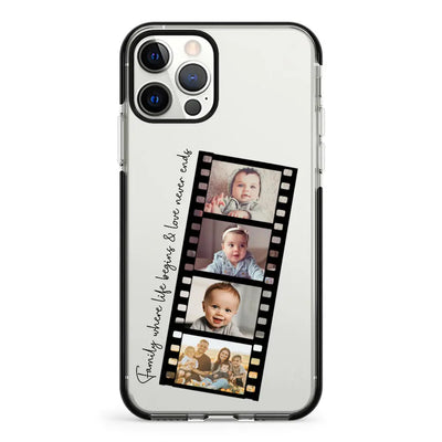 Apple iPhone 12 | 12 Pro / Impact Pro Black Phone Case Custom Film Strips Personalised Movie Strip, Phone Case - Stylizedd.com
