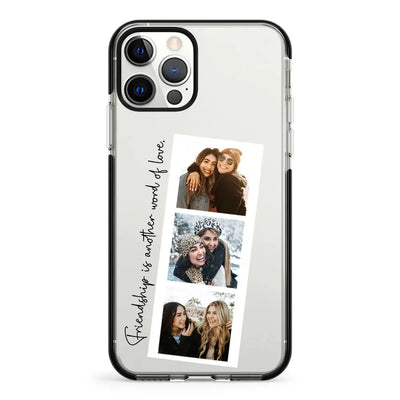 Apple iPhone 12 | 12 Pro / Impact Pro Black Phone Case Custom Photo Strip Polaroid Style, Phone Case - Stylizedd.com