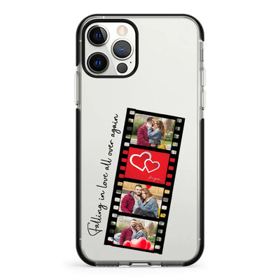 Apple iPhone 12 | 12 Pro / Impact Pro Black Phone Case Custom Valentine Photo Film Strips, Phone Case - Stylizedd