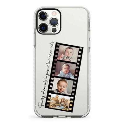Apple iPhone 12 | 12 Pro / Impact Pro White Phone Case Custom Film Strips Personalised Movie Strip, Phone Case - Stylizedd.com