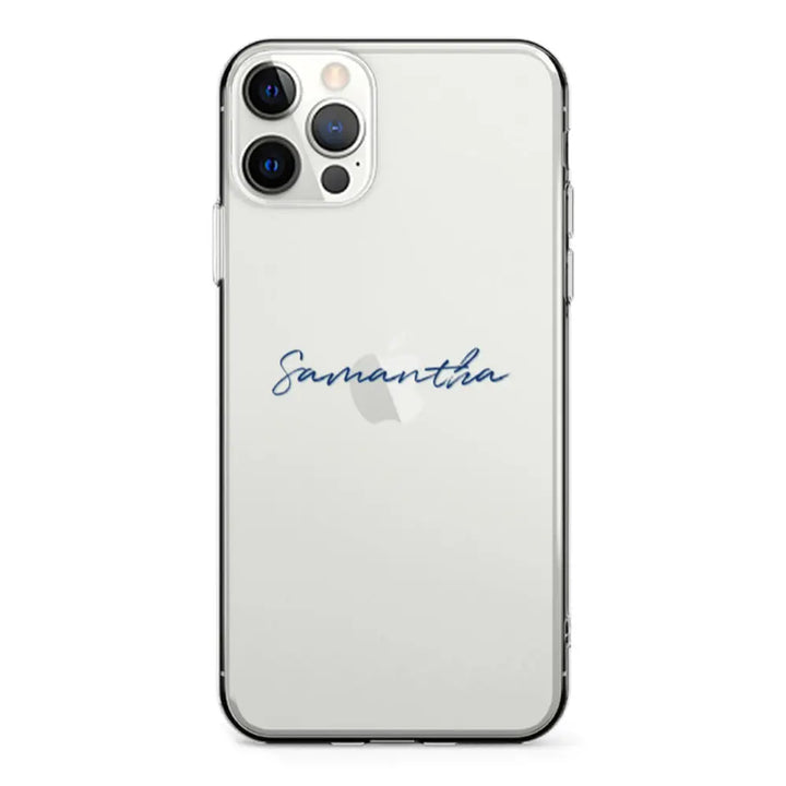 Apple iPhone 12 Pro Max / Clear Classic Custom Text, My Name Phone Case - Stylizedd.com