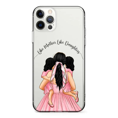 Apple iPhone 12 Pro Max / Clear Classic Phone Case Mother 2 daughters Custom Clipart, Text Phone Case - Stylizedd.com