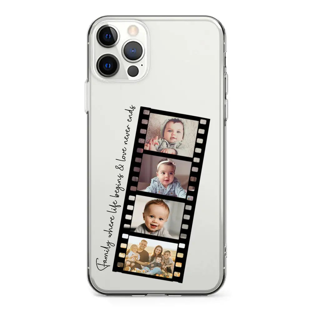 Apple iPhone 12 Pro Max / Clear Classic Phone Case Custom Film Strips Personalised Movie Strip, Phone Case - Stylizedd.com