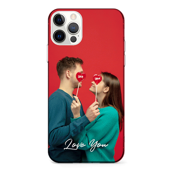Apple iPhone 12 Pro Max / Clear Classic Custom Photo Valentine, Phone Case - Stylizedd.com