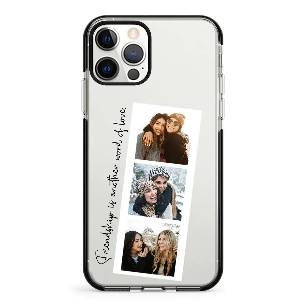 Apple iPhone 12 Pro Max / Impact Pro Black Phone Case Custom Photo Strip Polaroid Style, Phone Case - Stylizedd.com