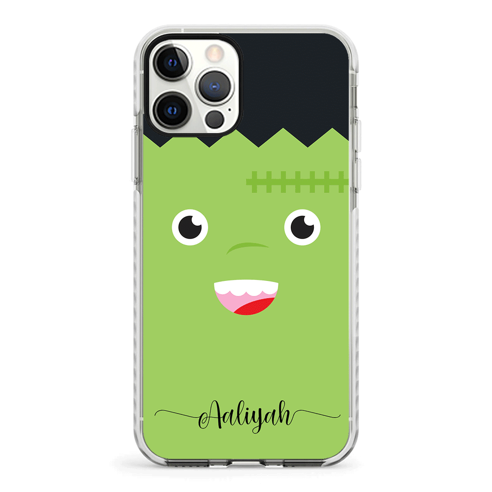 Apple iPhone 12 Pro Max / Impact Pro White Personalized Text Cute Monsters, Phone Case - Stylizedd.com