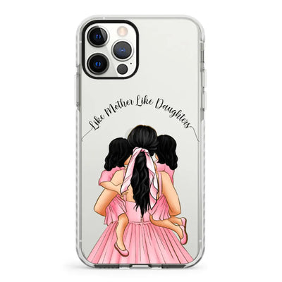 Apple iPhone 12 Pro Max / Impact Pro White Phone Case Mother 2 daughters Custom Clipart, Text Phone Case - Stylizedd.com