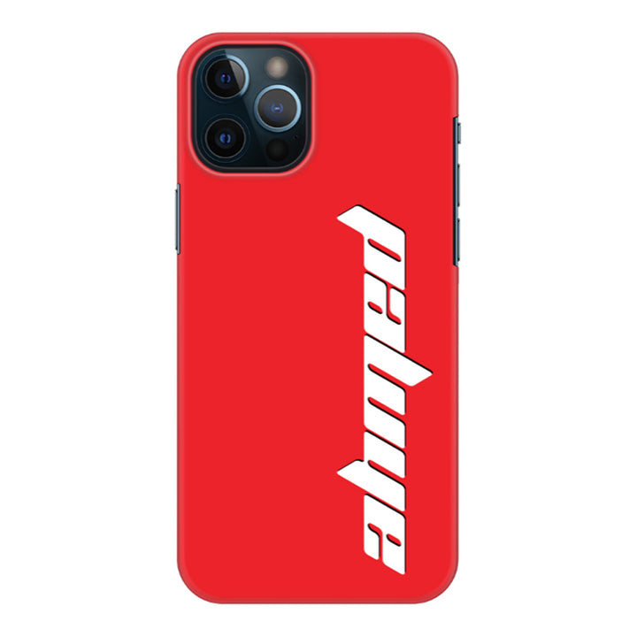 Apple iPhone 12 Pro Max / Snap Classic Custom Text, Vertical Name Phone Case - Stylizedd.com
