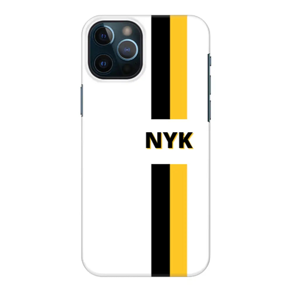 Apple iPhone 12 Pro Max / Snap Classic Custom Striped Monogram Phone Case - Stylizedd.com