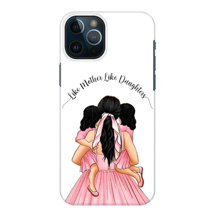 Apple iPhone 12 Pro Max / Snap Classic Mother 2 daughters Custom Clipart, Text Phone Case - Stylizedd.com